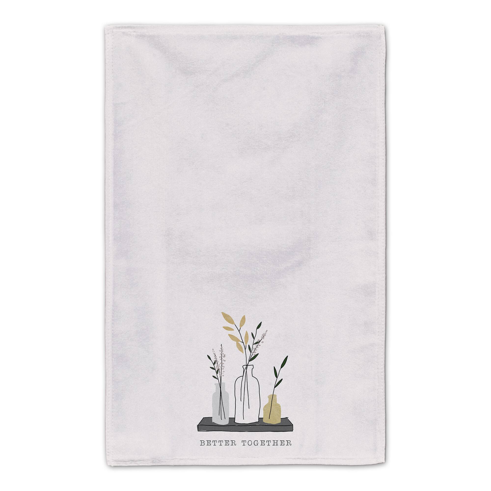 Better Together Mod Flower Vases 16" x 25" Tea Towel Set of 2